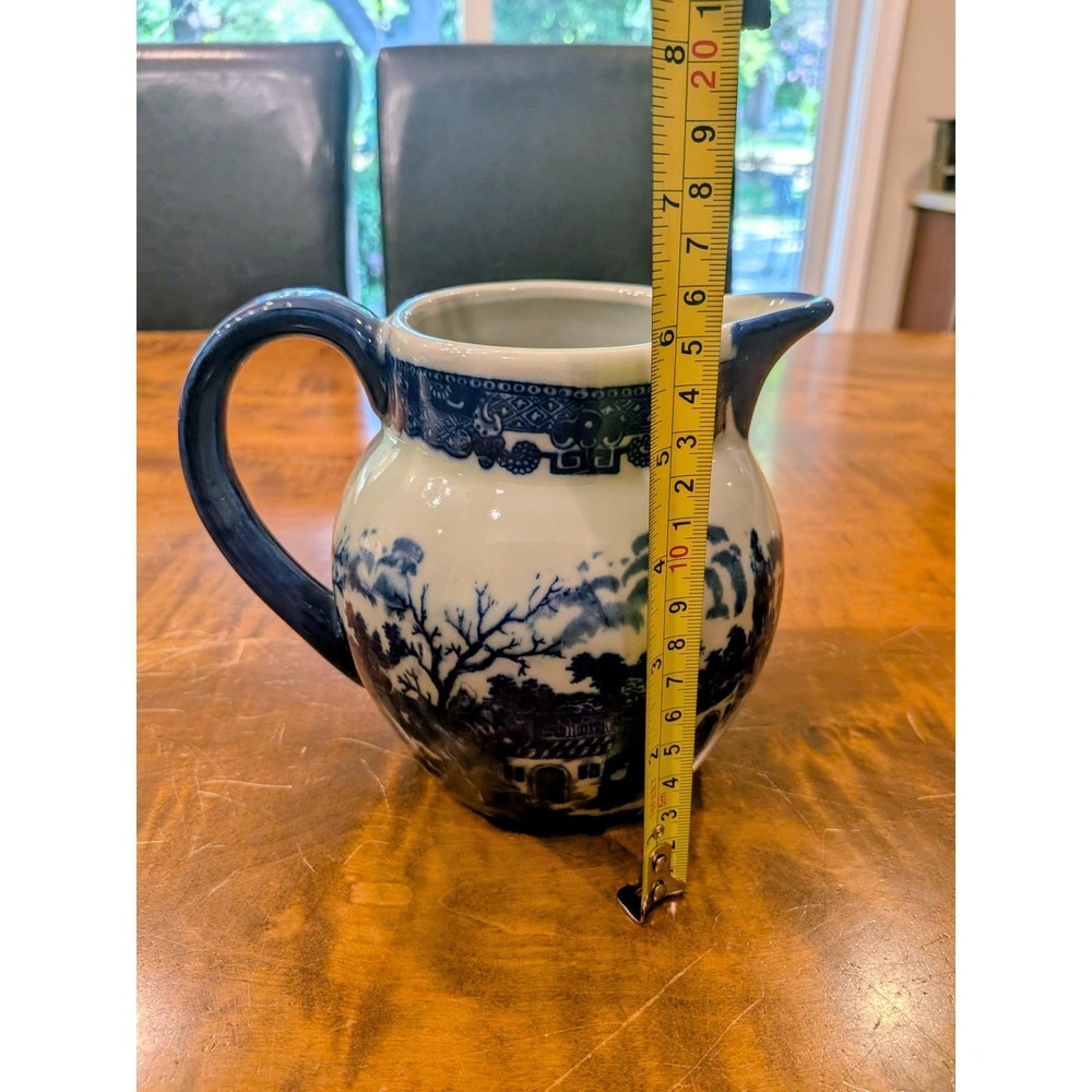 Vintage Victoria Ware Ironstone Flow Blue Pitcher - Picture 7 of 9